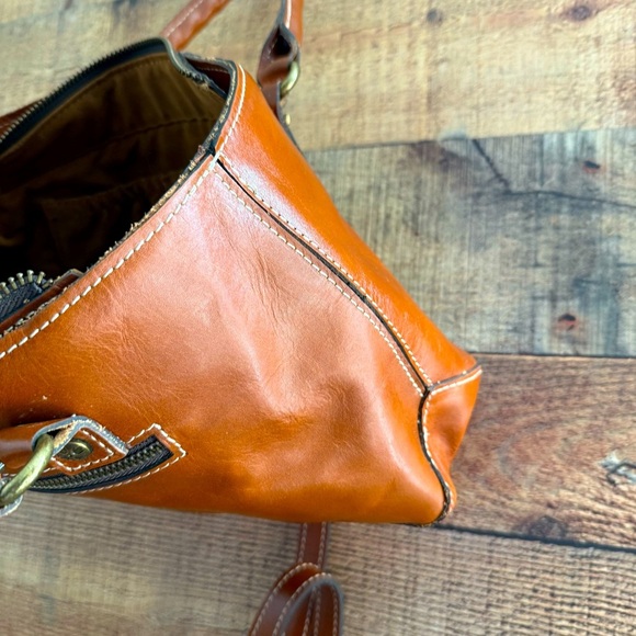NWOT Patricia Nash Heritage Collection Angela Brown Leather Satchel/Crossbody - Picture 9 of 16